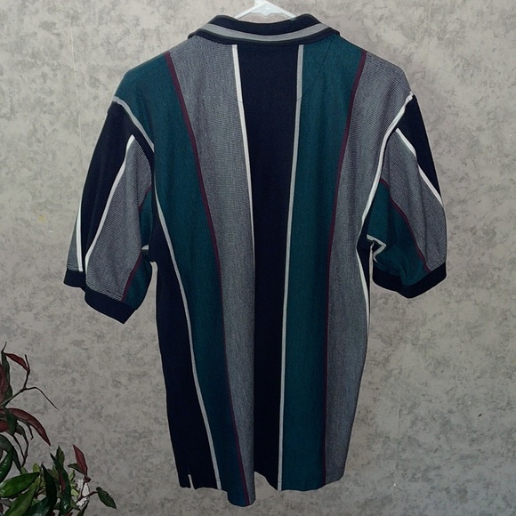 EUC Vintage Knights of the Round Table Collared Striped Polo - Picture 6 of 6